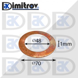 Дифтунга Ø 48 х Ø 70 х 1 mm медна